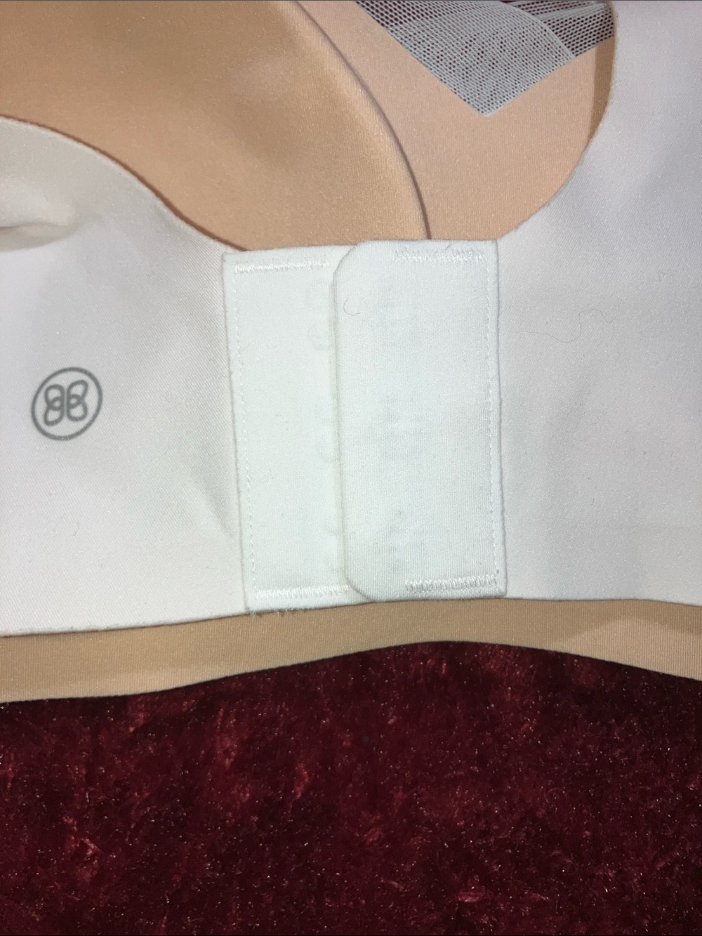 Honey Love Womens Nude Crossover Bra Size L Supportive Full Coverage Stretch - Picture 3 of 8